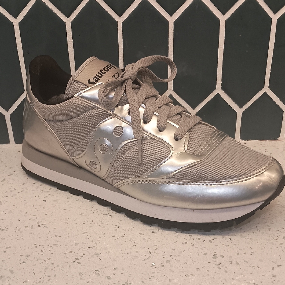 Saucony Women's Metallic Silver Sneakers